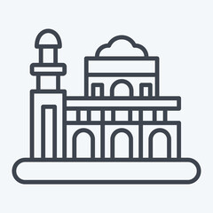 Naklejka premium Icon Manila. related to Capital symbol. line style. simple design editable. simple illustration