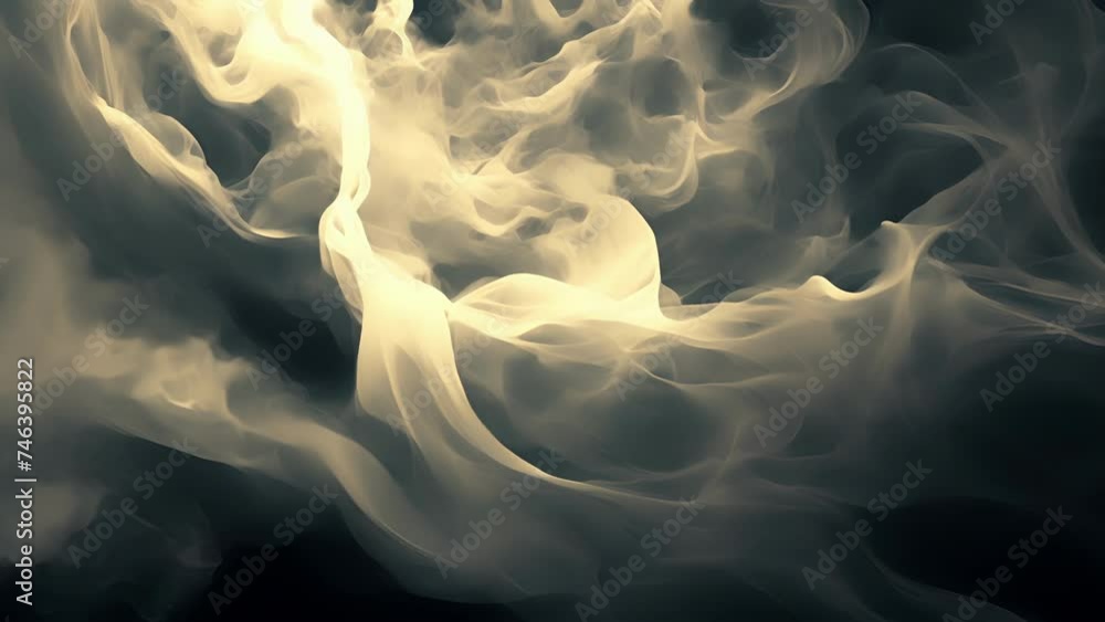 Aufkleber smoke whirls in abstract designs cloaking the space in a mysterious and ethereal aura that transport