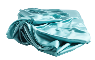 A Blanket. A blanket lays flat on a white surface The soft folds and textures of the blanket add depth to the scene. on a White or Clear Surface PNG Transparent Background.