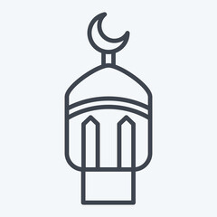 Icon Lantern. related to Ramadan symbol. line style. simple design editable. simple illustration