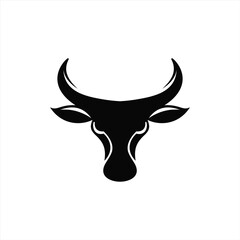 Bull head logo vector icon illustration design