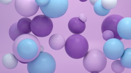 Colorful Floating Soft Balls Background