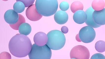 Colorful Floating Soft Balls Background