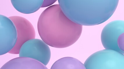 Colorful Floating Soft Balls Background