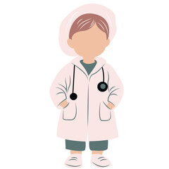cute cartoon doctor girl ai generative