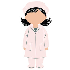 cute cartoon doctor girl ai generative