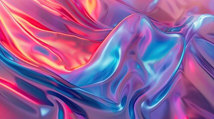 Obraz premium Abstract surreal curves icon. Flowing, dynamic, modern, vibrant, colorful, artistic, design, background, fluidity, movement. Generated by AI