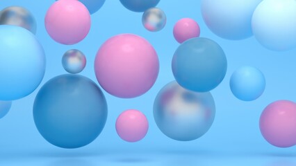 Colorful Floating Soft Balls Background