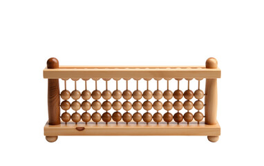 Wooden Abacus. A wooden abacus is showcasing its traditional design and functionality for counting and math activities. on a White or Clear Surface PNG Transparent Background. - obrazy, fototapety, plakaty