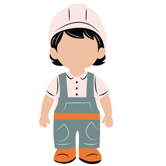 cute cartoon engineer ai generative