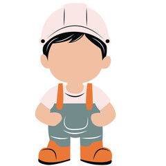 cute cartoon engineer ai generative