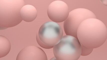 Colorful Floating Soft Balls Background