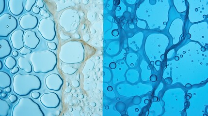 Various cell divisions. Beige, blue on a light background.