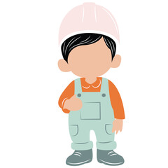 cute cartoon engineer ai generative