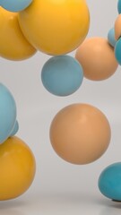 Colorful Floating Soft Balls Background