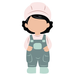 cute cartoon engineer ai generative