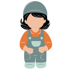 cute cartoon engineer ai generative