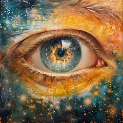 Deurstickers eye of the eye © Tai