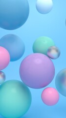 Colorful Floating Soft Balls Background