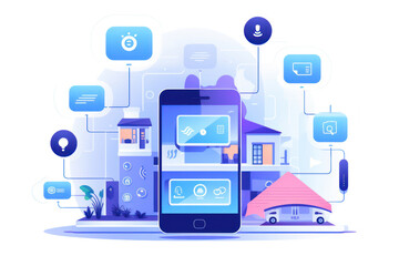 Connected Modern Technology: Mobile Business Network - Illustration of Digital Communication and Online Design