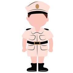 cute cartoon police girl ai generative