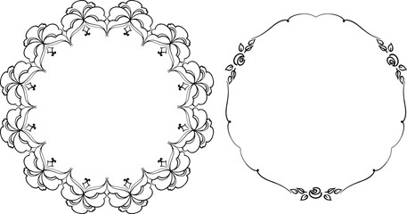 vector frames black on a white background