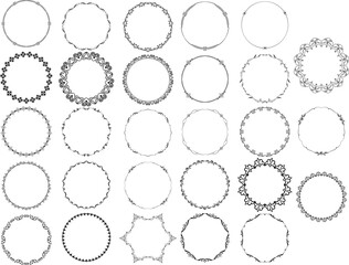 vector frames black on a white background