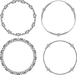 vector frames black on a white background