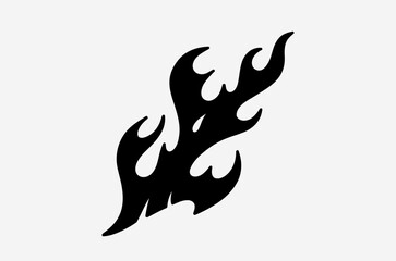 outline flame doodle vector image