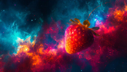 Fresh ripe strawberry - obrazy, fototapety, plakaty