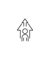 growth icon, vector best line icon.