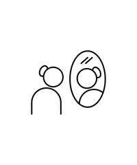 mirror icon, vector best line icon.
