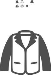 Jacket icon. Jacket on a white background. Element of clothing, style