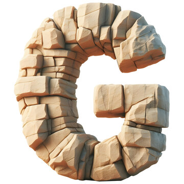 Ancient Stone Carving: The Letter 'G' in Historic Typography