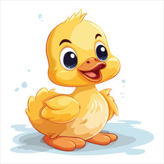 Cute Duck cartoon Illustration