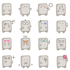 ぬりかべイラストセット