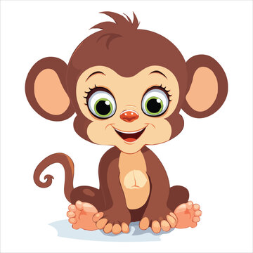 Cute Monkey cartoon Illustration