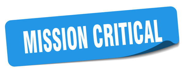 mission critical sticker. mission critical label