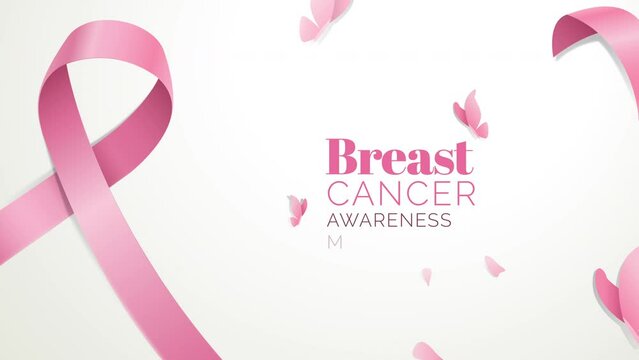 Cancer World Cancer Day animation background icon cancer ribbon cancer health day warning 4k