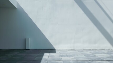 Minimalist light gray walls. Generative AI