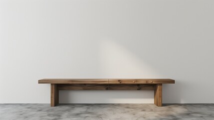 White walls and wooden chairs. Generative AI