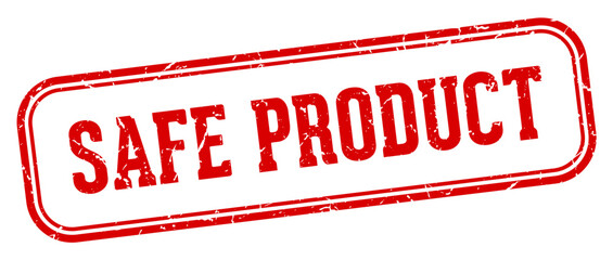 safe product stamp. safe product rectangular stamp on white background