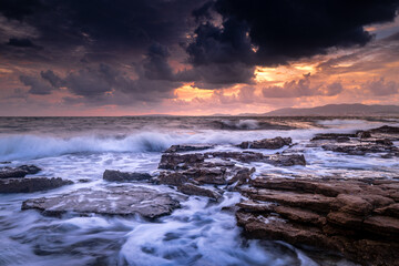Dramatic rocky seascape