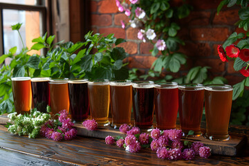 Table Filled With Glasses of Liquid