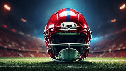wide poster of hothead to head American football helmet