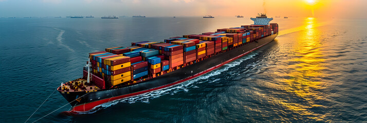 boat on the river,
A  container ships  route is  carefully planned to
