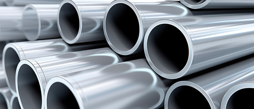 Steel pipes in an interesting graphic composition