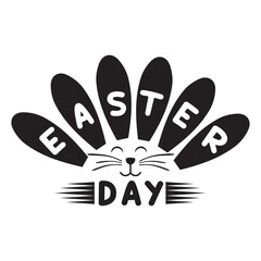 Fototapeta premium Typography Easter Day Svg Designs, Easter Day T-Shirt Designs Bundle Vector, Easter Quotes SVG, Easter Bunny Svg, Easter Egg Svg, Easter Day Svg Png