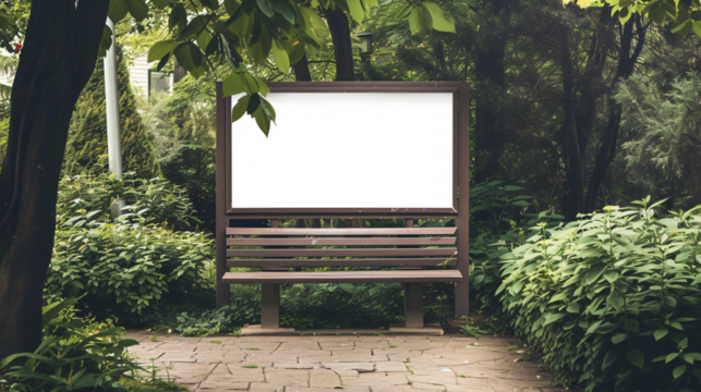 busy areas, park with, vertical and horizontal displays showcase advertisements, their screens cut out with alpha channel 