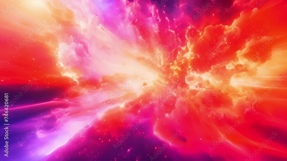 Poster a dynamic explosion of energy as an object in motion bursts with intense force and propels itself fo